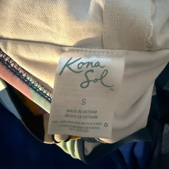 Kona Sol Colorful Striped Swimsuit - Picture 2 of 3